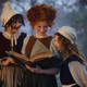 Young Sanderson sisters read from Book